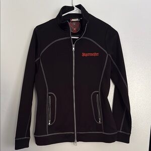 Jagermeister Black Bomber Jacket with Ribbed Details